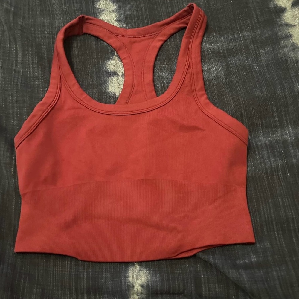 Wine color  sports bra in a size small from shein